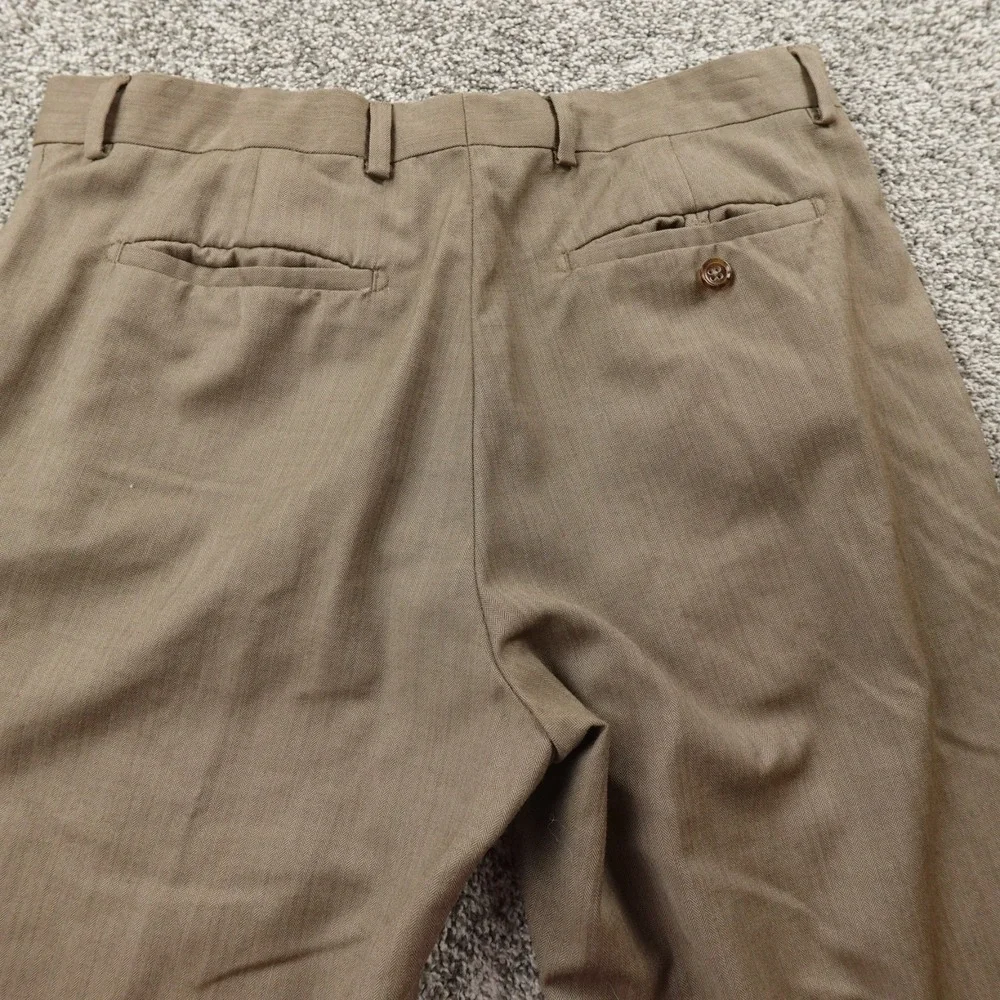Banana Republic Pants Mens 35X32 Brown Wool Chino Dress Trouser Slacks Flat Work